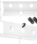 Under Desk Cable Tray Organizer No Drill Installation 17 By 5.71 By 6.3 Inches Large Capacity White Wire Management Basket
