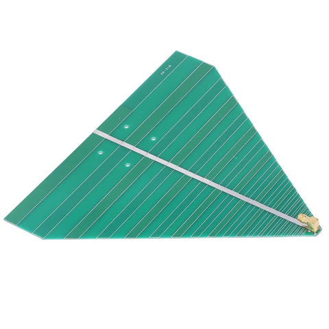 UWB Log Periodic Antenna PCB 600-6000MHz 50W Pro Grade Wideband Directional Antenna for RF Communication and Signal Testing, top view.