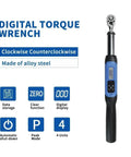 Pro Grade Hydraulic Electronic Torque Wrench With Adjustable Digital Readout And Bidirectional Ratchet Head with alloy steel design.