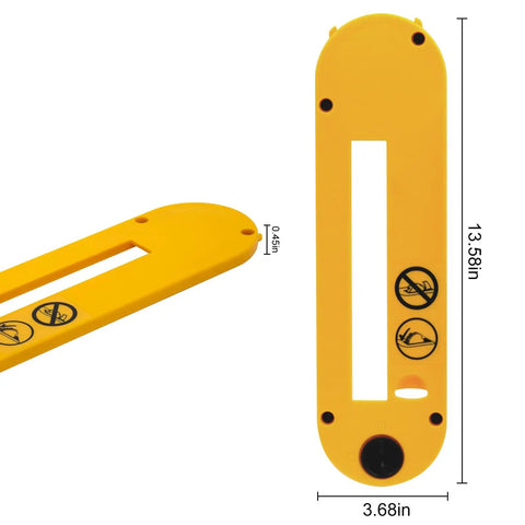 Heavy Duty Dado Throat Plate For 10 Inch Job Site Table Saw tough yellow replacement throat board measuring 13.58x3.68 inches.