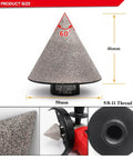 DT-DIATOOL diamond beveling chamfer bit for granite/marble, 5/8-11 thread, conical 60° diamond tip, front view