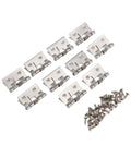 10 Piece Spring Stainless Steel Butt Hinges Set Heavy Duty Self Closing For Cabinets Drawers Doors And Jewelry Boxes 4 Holes Silver Finish