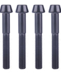 4 Pack Beefy Titanium Bolts M5x35mm With Tapered Head Allen Hex Screws Black High Strength Grade 5 6Al4V Titanium Alloy Lightweight