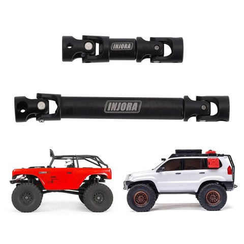 RC Steel Center Drive Shaft Upgrade For One Twenty Four Scale RC Crawlers Like Axial SCX24 Deadbolt GX470 CNC Hardened Steel Black Finish