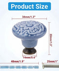 Ten Piece Ceramic Knobs With Floral Pattern For Cabinets And Drawers Retro Vibe Drawer Pulls To Upgrade Your Dresser Or Cabinets