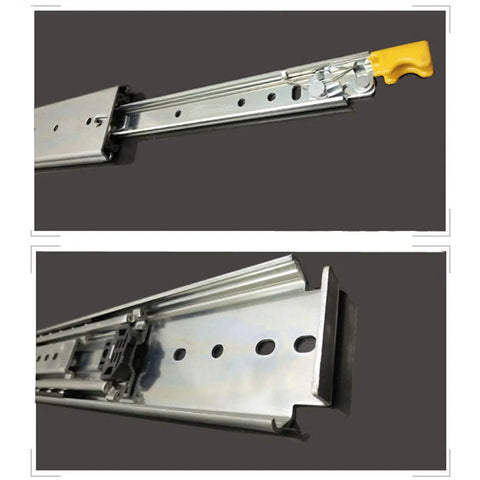 Heavy Duty Drawer Slides With Lock, Ball Bearing Rails, Full Extension, 220 Kg Load Capacity, 250mm Pair, Steel Construction