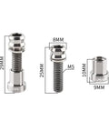 Beefy Titanium Alloy Bike Stem Screw Nut Kit With Washers 2 Pieces For Road And Mountain Bikes Carbon Stem Bolts 25mm By 8mm Silver
