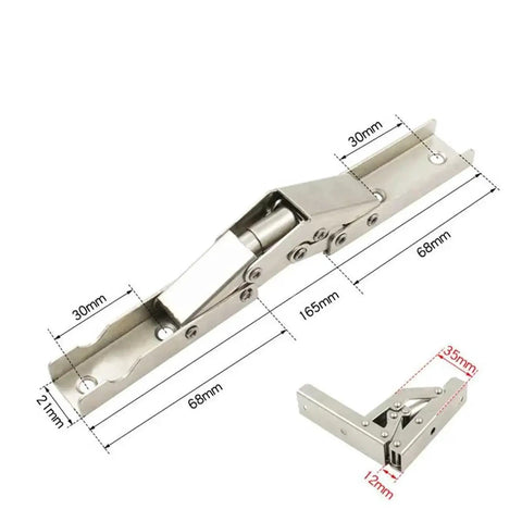 Adjustable Door Hinge Set Self Supporting Cabinet Door Flap 90 Degree Table Holder Hinge Beefed Up Heavy Duty Rust Resistant Hardware