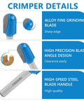 Detailed view of router bit with alloy fine grinding blade, high precision blade angle design, and high-speed steel handle.
