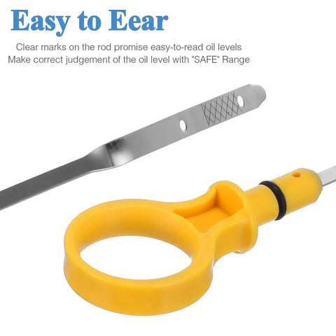 Engine Oil Level Dipstick Indicator Compatible With Ford Edge Escape Explorer Focus Fusion Taurus And Lincoln Continental MKC MKT MKX MKZ Replace 2.0L Fluid Indicator Oil Stick CJ5Z-6750-A with yellow handle