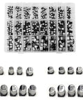 400 Piece SMD Aluminum Electrolytic Capacitor Kit With 24 Value Assortment From 1uF To 1000uF 50V Rating With Storage Case For PCB Repair