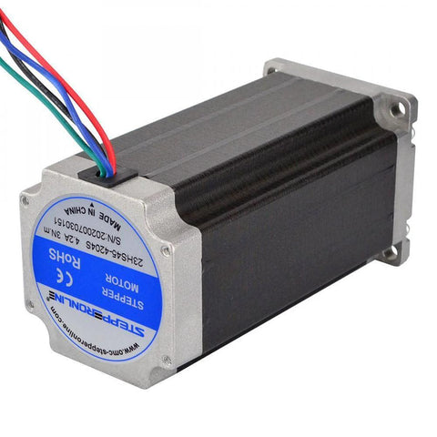 Heavy Duty High Torque NEMA 23 CNC Stepper Motor with 3Nm torque for mills and lathes, precision cutting, bipolar, four-wire design