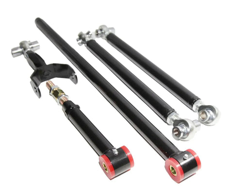 Rear Control Arm Kit With Adjustable Upper And Lower Arms And Panhard Bar For 2005 2014 Mustang S197 Chassis Upgrade Your Ride With Easy Alignment Stiffer Handling And Smooth Street To Track Performance, black steel rear suspension arms