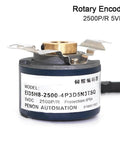 Image of High Precision Pro Grade 2500P R 5V DC Servo Motor Encoder for EI35E9 2500 Series, showing model details and plug-and-play design.