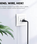 Cat6 Ethernet Patch Cable 15 Feet 10 Pack High Speed Network Cord in wall outlet, black cable
