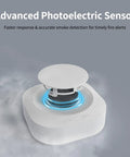 Dual Sensor Photoelectric Smoke Alarm Pack For Home Fire Safety With Easy Test And Mute Button And Low Battery Warning Fast Response To Fires No Fuss Install 12 Pack, white smoke alarm close-up