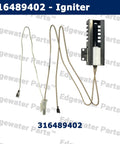 Oven Igniter 120V With 11 Inch Leads Replaces 501A SGR9402 WB02X10016 WB2X10016 41-205 PS12071409 3.75 Inch Block 3.2 To 3.6 Amps