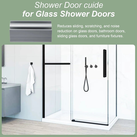 Gray Shower Door Bottom Track Two Pack, Single-Sided Channel With Widths Half Inch And Three-Eighths Inch, Fits Glass Door