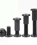 Heavy Duty M6 Beveled Flat Head Cross Furniture Bolts And Nuts Kit 40 Sets For Indoor Outdoor Use Premium SS304 Stainless Steel Fasteners For DIY Projects And Furniture Builds With Durable Threads And Easy Tightening, black bolts