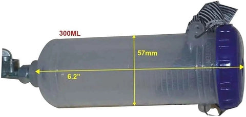 300ml Auxiliary Fuel Tank For Bike Servicing With Clear 50ml Markings, Fuel Hose, Handlebag Hanging Strap, And ON OFF Fuel Tap