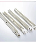 Thickened Two Section Drawer Slide Rails with Quiet Roller Pulley for Easy Glide and Partial Pullout Drawers, 4 Piece Set