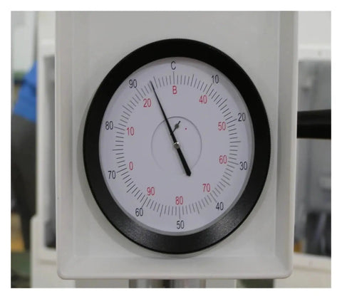 HR150A Manual Durometer Gauge Dead On Accurate Hardness Tester Meter for Rubber Foam and Leather, showing needle on scale.