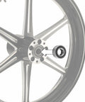 Close-up of wheel hub with arrow pointing to bearing for Wheel Bearing And Seal Kit Front And Rear For Harley Touring Road Glide Road King
