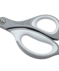 3 Pack 8.5 Inch All Purpose Scissors For Fabric And Paper, Ultra Sharp Stainless Steel Cutters, Durable, Rust Resistant, Everyday Crafting, Office And School Use gray handle close-up