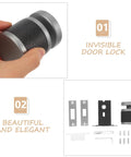 Heavy Duty Single Cylinder Deadbolt Lock With Slick Compact Ball Knob For Bedroom Doors components and knob detail.