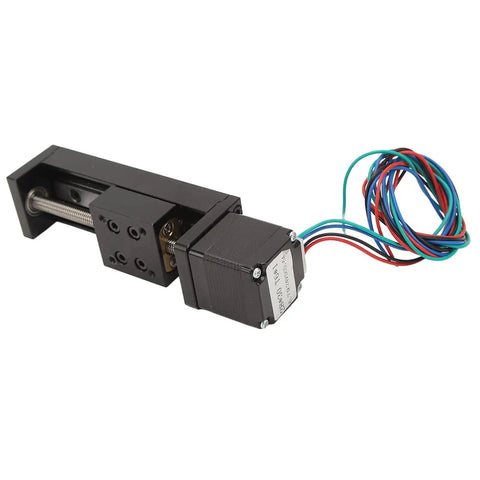 Rock Solid Mini Linear Rail Slide Actuator Featuring 50mm Stroke Premium Alloy Stepper Motion Stage Paired With Single Lead Screw Rod