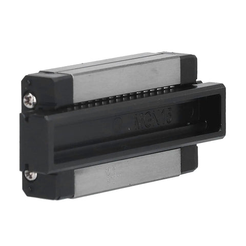 Mini Linear Rail Guide With M3 Thread Bearing Steel Sliding Guideway For DIY Automation Equipment Motion System Compact Design Perfect For Robotics 3D Printers And CNC Machines With Low Friction And Smooth Travel MGN15H, black MGN15 slider on white