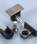 Heavy Duty Shelf Brackets Wall Mount Steel Cabinet Cupboard Support with screws on light background