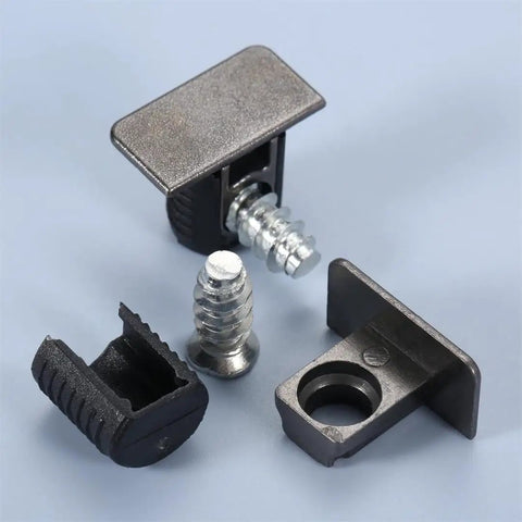 Heavy Duty Shelf Brackets Wall Mount Steel Cabinet Cupboard Support with screws on light background