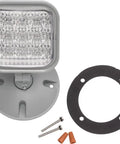 Weatherproof LED Emergency Light With Adjustable Remote Head For Business Use Square Gray Outdoor Indoor Single Head Emergency Lamp