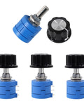 Three Piece Set Of 10k Ohm 10 Turn Rotary Potentiometers With Wire Wound Precision For DIY Audio Buffs And Makers Plus Three A03 Knobs