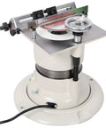 Aynuma 25 Inch Knife Grinder Machine With 1/2 Horsepower Motor And 6 Inch Grinding Wheel, detailed front view showing adjustable holder and grinding wheel.