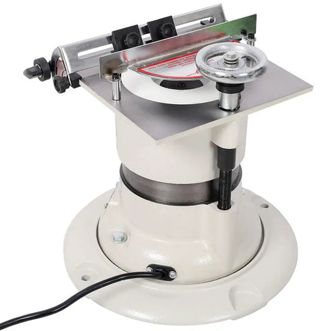 Aynuma 25 Inch Knife Grinder Machine With 1/2 Horsepower Motor And 6 Inch Grinding Wheel, detailed front view showing adjustable holder and grinding wheel.