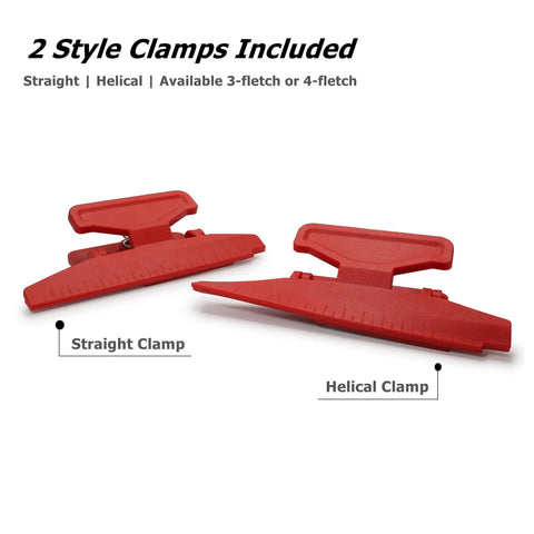 Fletching Jig With Straight Helix Clamps Adjustable Fletch Tool Feather Stick Kit for DIY Arrow Repairs and Bolt Tuning in Red