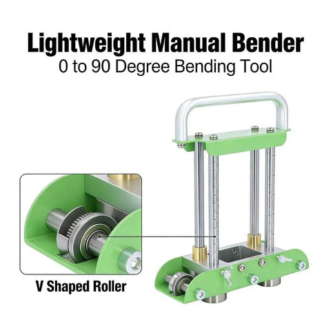 Two Station Sheet Metal Bender For Manual Bending Of Steel Aluminum And Copper From 0 To 90 Degrees With Lightweight Aluminum Handle