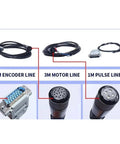 Cables for Ultra Precision AC Servo Motor Kit 380V 4.3KW 1500RPM 27Nm With Encoder Feedback Three-Phase Permanent Magnet System