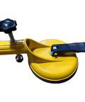 Floor Gap Fixer Tool For Tile And Stone Installations, Fast Leveling With A Strong Suction Cup, yellow tool with handle and knob