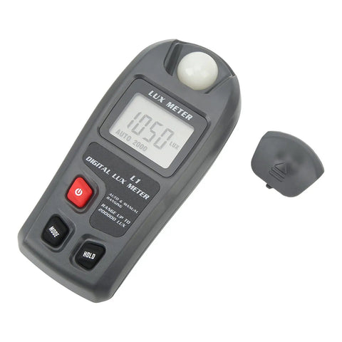 Auto Range Digital Light Meter With LCD Display Illuminance Tester Luxmeter For Pro Grade Light Measurement 0.1 To 200000 Lx And 0.01 To 20000 Fc, front view