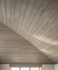 Chill Coastal Beachwood Water Based Wood Stain Zero VOC on a wooden ceiling with a fresh sun washed finish.