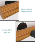 Top Shelf Pine Handrail Kit With A Round Solid Build Measuring 270 Cm, showcasing polished wood and sturdy iron mount.