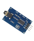 Drop In Ready Uart Control Mp3 Audio Module Delivering Straight Up Crystal Clear Sound For Vehicle Navigation Automation And Industrial Voice Prompts With Hella Reliable Playback For Tinkerers, showcasing a blue PCB with UART connections.