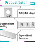 Two Pack 2130 Stepped Pipe Spacer Wedge For Welding Three Quarter Inch By Four Inch Gauge Tool Six Gap Sizes From One Sixteenth Inch To One Quarter Inch Durable Metal Spacer Wedge For Quick Pry And Measure Ideal For Precise Weld Gaps, 1/4 inch