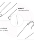 Heavy Duty Safety Pins Set For Clothes And Shawls, Iron Fabric Clips With Strong Grip attached to heavy clothing for secure closure.