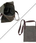 Waxed Canvas Bushcraft Messenger Bag 16oz Durable Haversack With Pocket For Gardening And Camping Antique Olive Small Size Tough