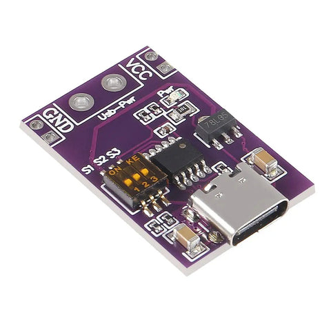 Front view of Two Pack Type C PD Fast Charge Detector Kit QC AFC PD2.0 PD3.0 to DC Output Change Board for USB PD