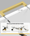 Installation of Brushed Brass Cabinet Pulls 8 Inch Center, 204mm Hole Centers, Half Inch Square Bar, Brushed Gold Hardware